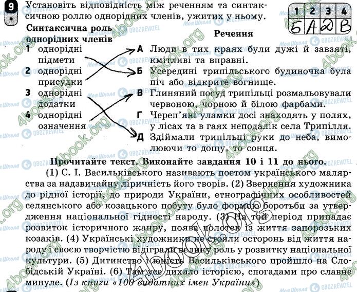 ГДЗ Українська мова 8 клас сторінка В1 (9)